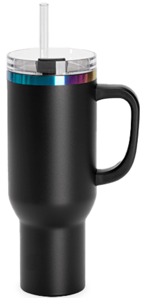 Black Rainbow Handle Thermos 40oz